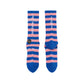 SOCKS/BORDER/BULE+PINK