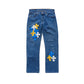 3D cross knit Denim