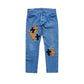 3D cross knit Denim