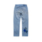3D cross knit Denim