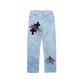3D cross knit Denim
