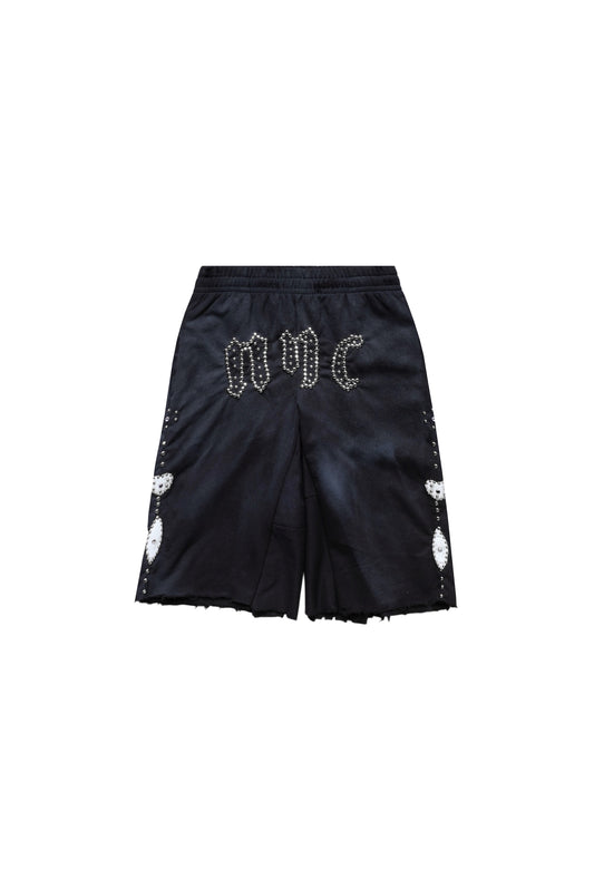 NYC STUDS BAGGY SWEAT SHORTS