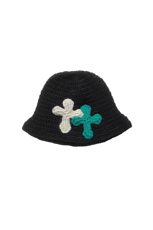3D cross knit hat