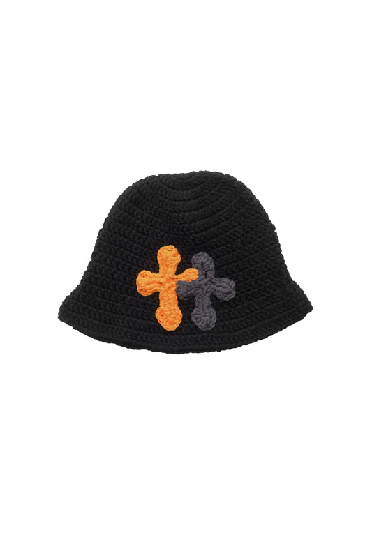 3D cross knit hat