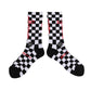 SOCKS/CHECK/BLACK+WHITE
