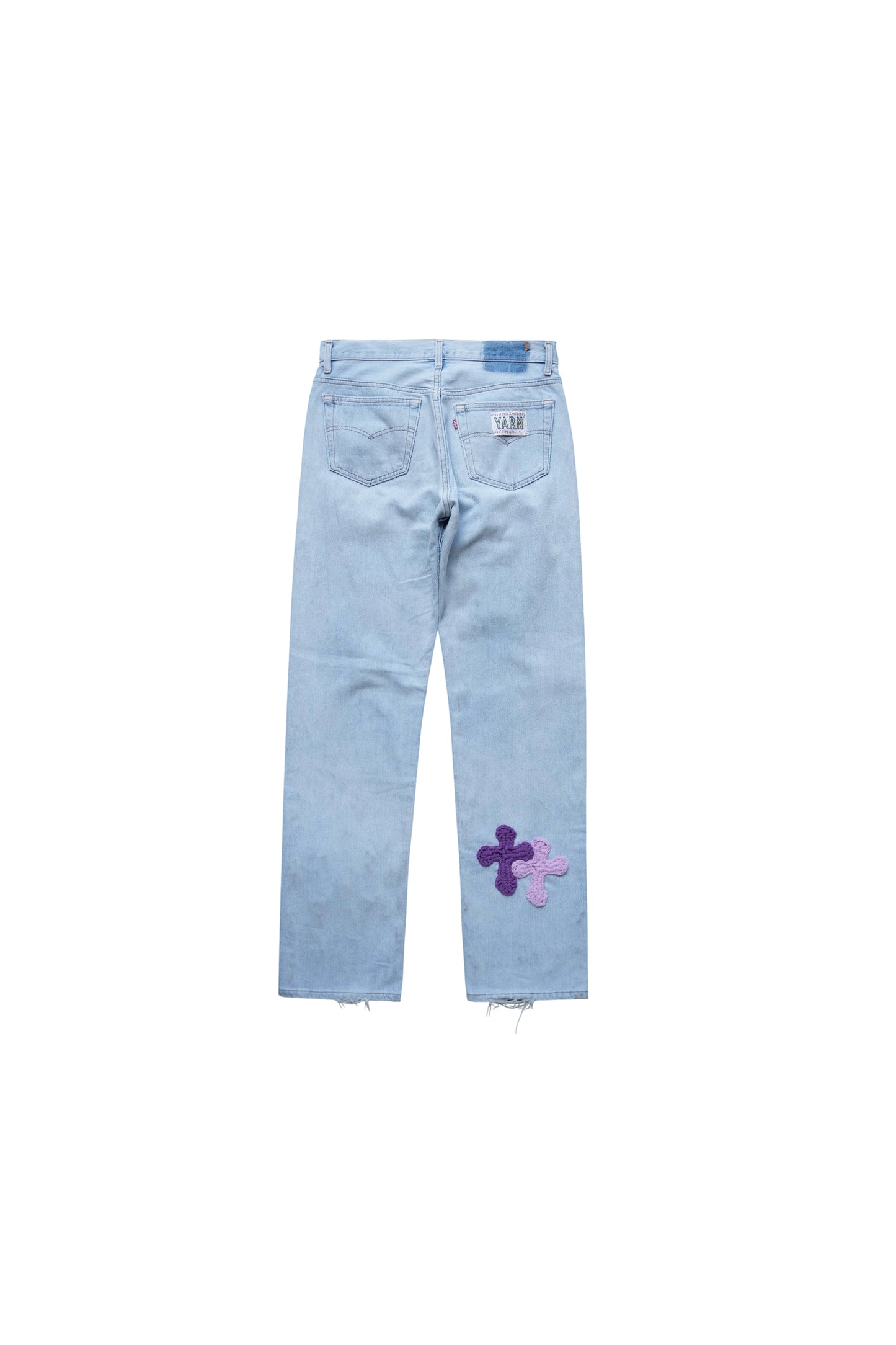 3D cross knit Denim