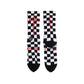 SOCKS/CHECK/BLACK+WHITE