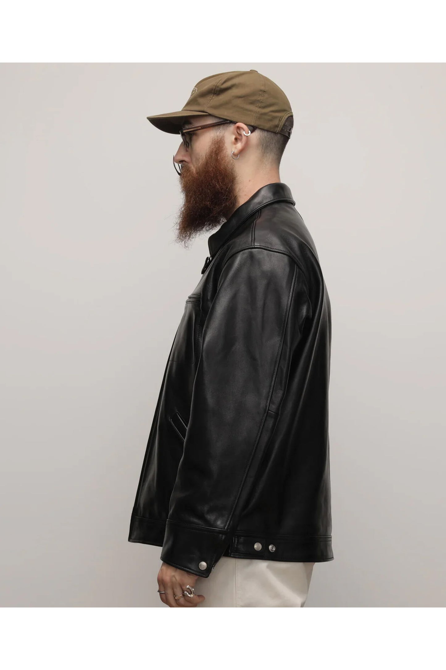LEATHER TRACKER JACKET