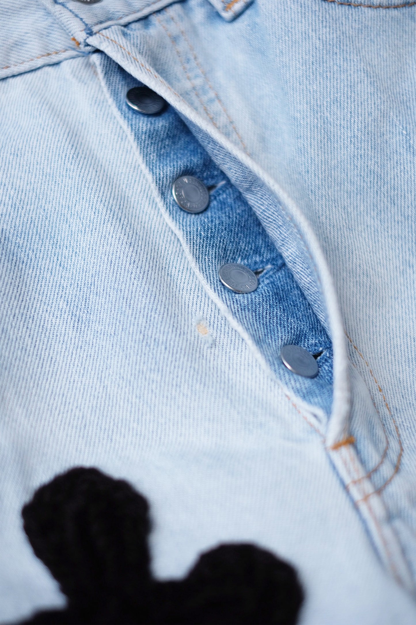 3D cross knit Denim
