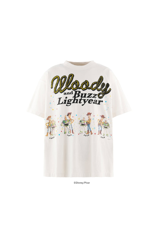 PIXAR_SS T-SHIRT/Woody&Buzz/WHT
