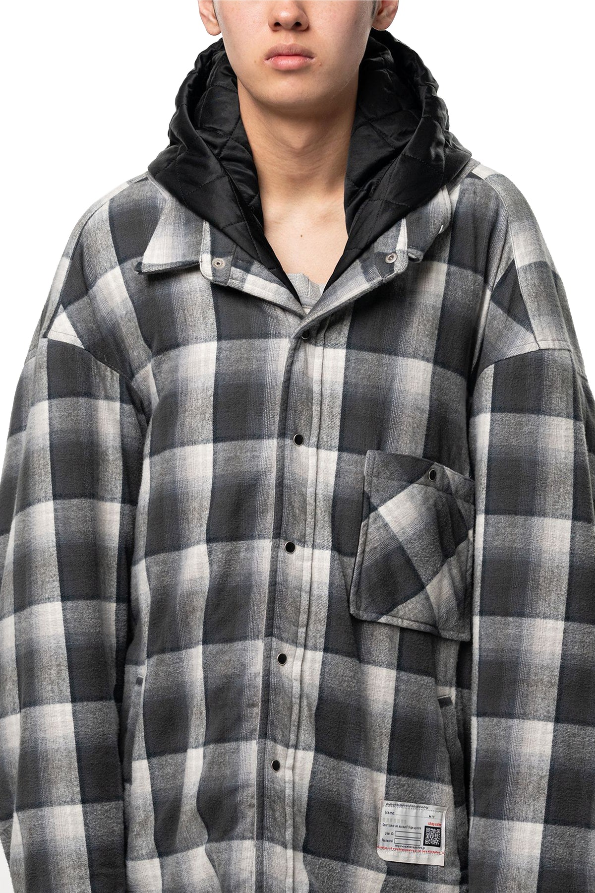 HOODED CHECK SHIRT