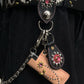 Key Ring/elephant & hippo leather