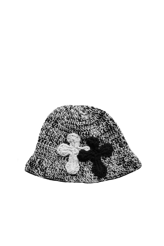 3D cross knit hat
