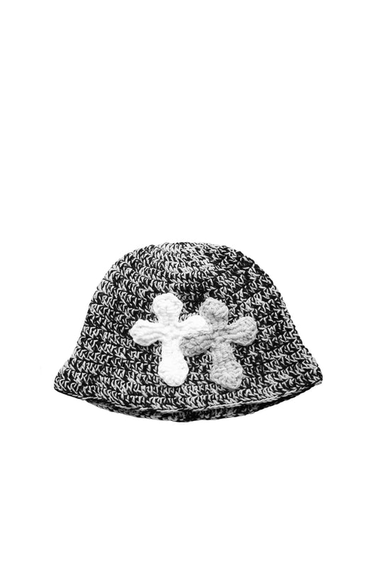 3D cross knit hat