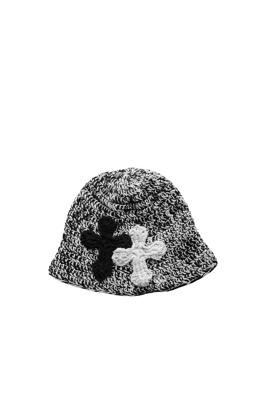 3D cross knit hat