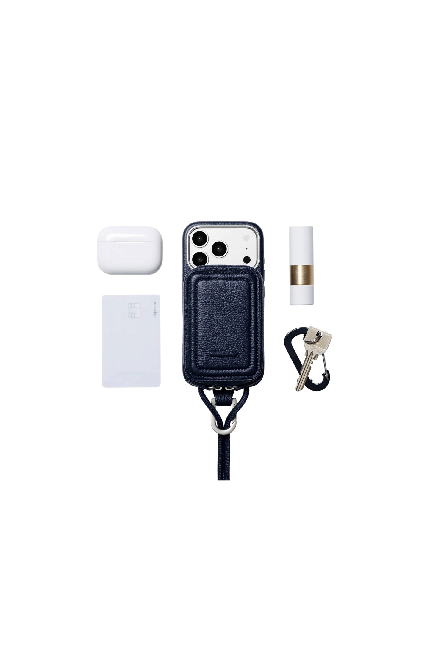 iPhoneアクセサリー-ストラップ付レザーマイクロバッグ