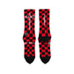 SOCKS/CHECK/BLACK+RED