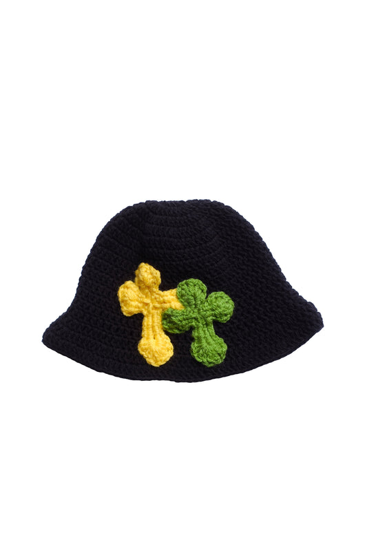 3D cross knit hat
