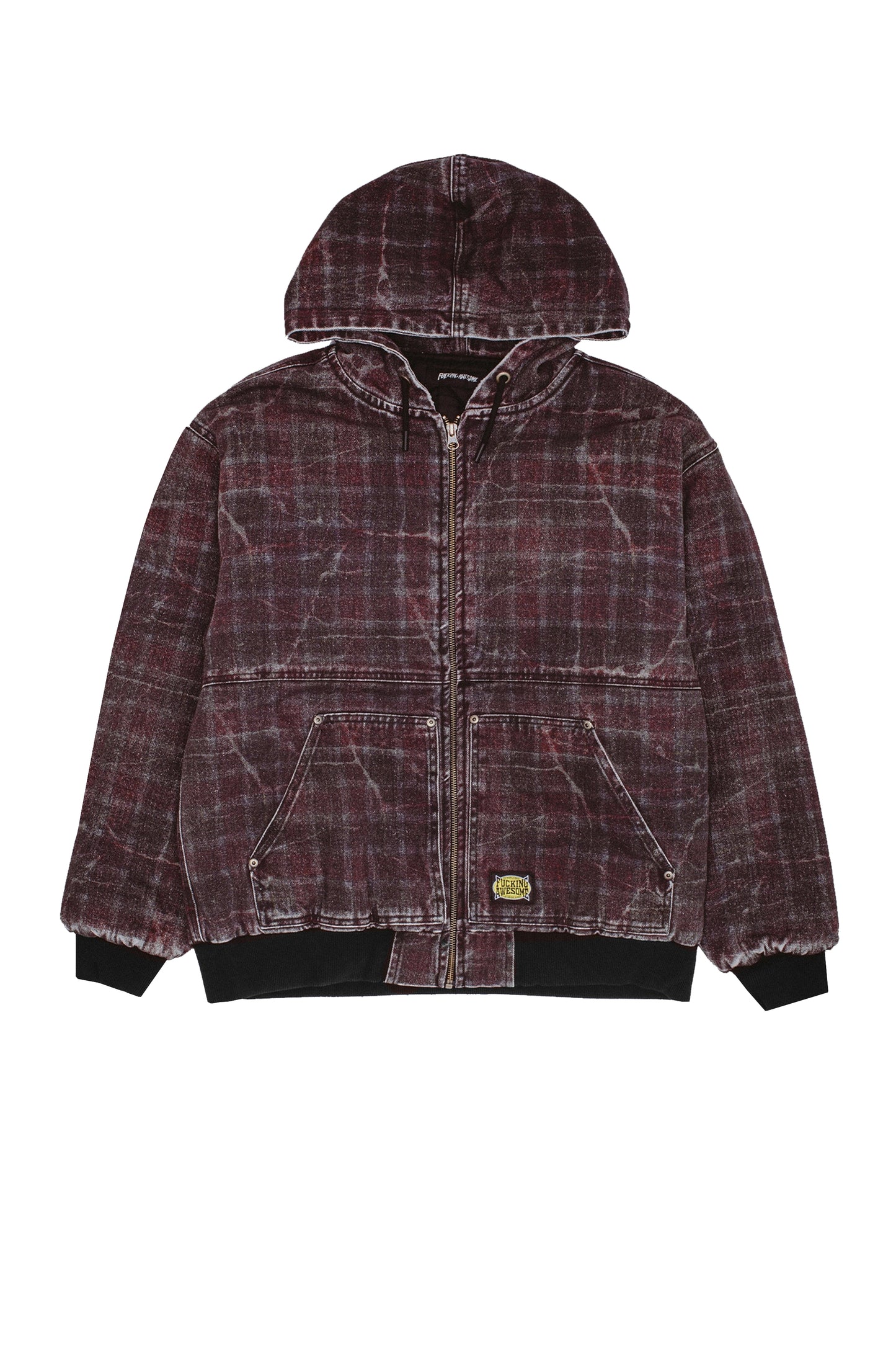 Distressed Plaid KO Work Jacket