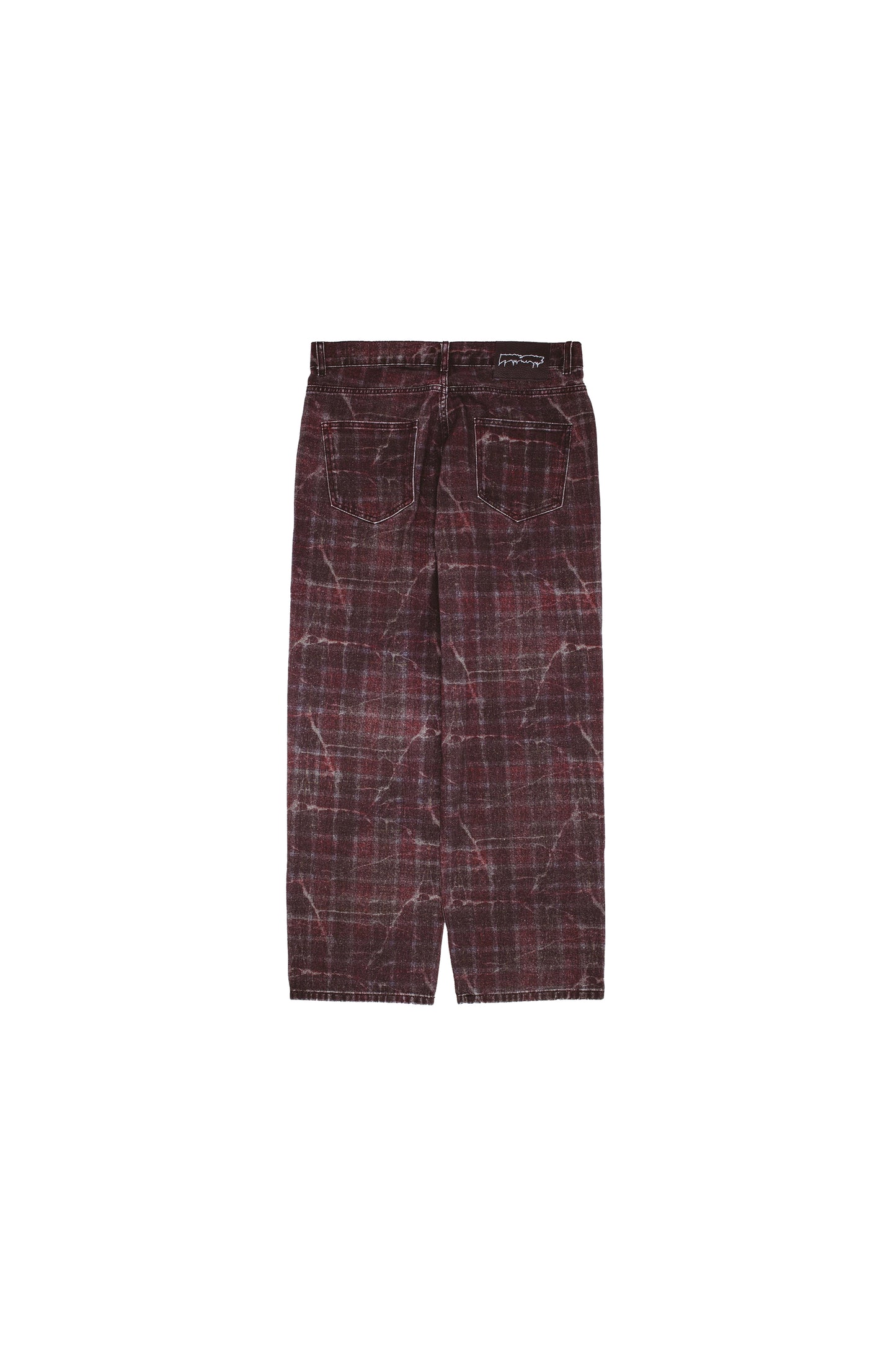 Distressed Plaid Fecke Jeans