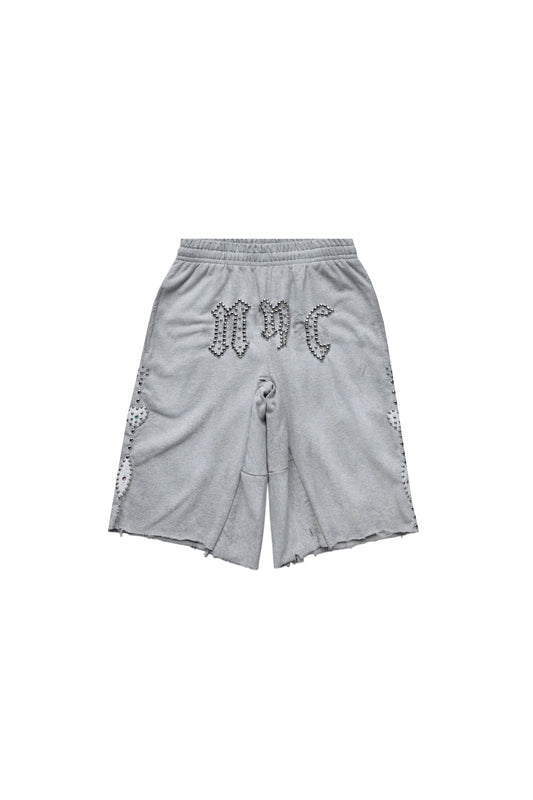 NYC STUDS BAGGY SWEAT SHORTS