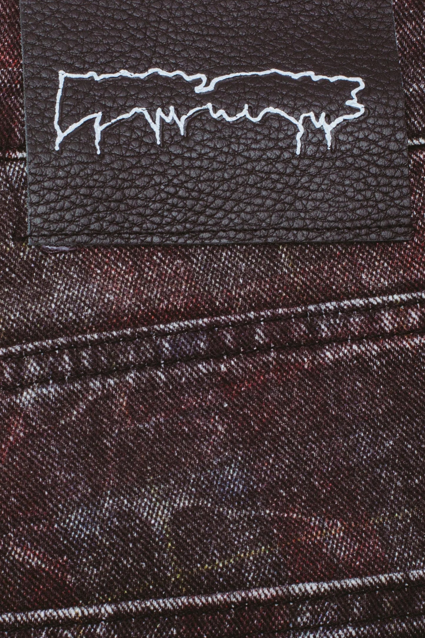 Distressed Plaid Fecke Jeans