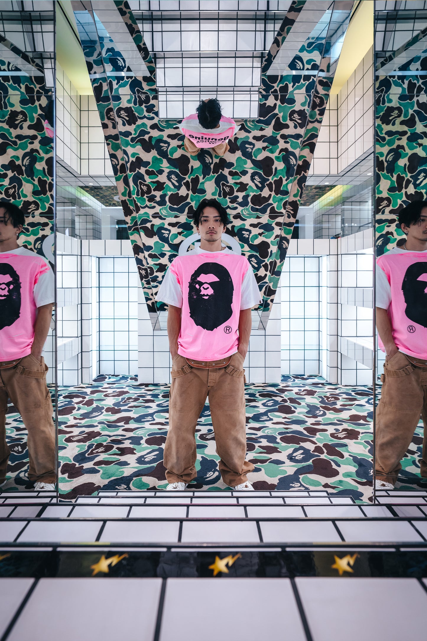 BAPE_SS TEE/ HANDPRINT