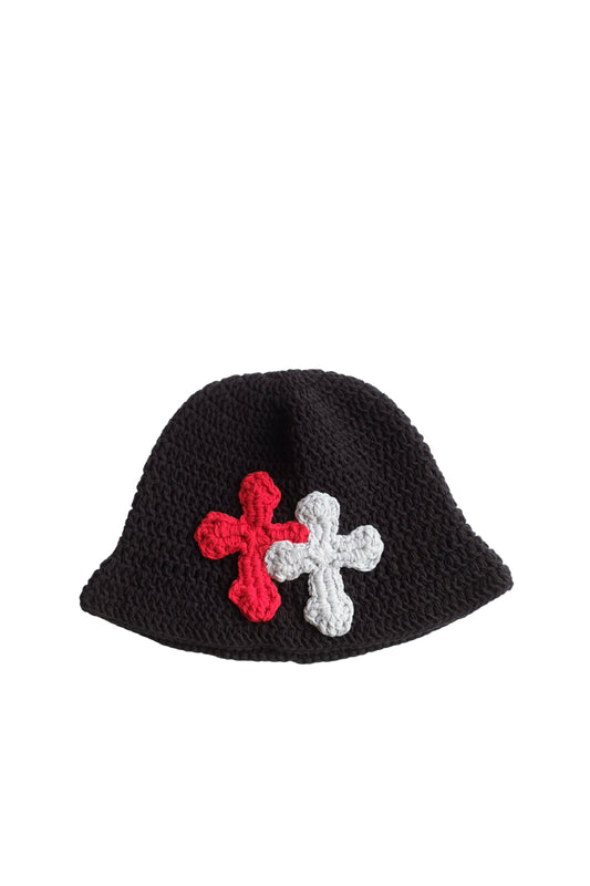 3D cross knit hat