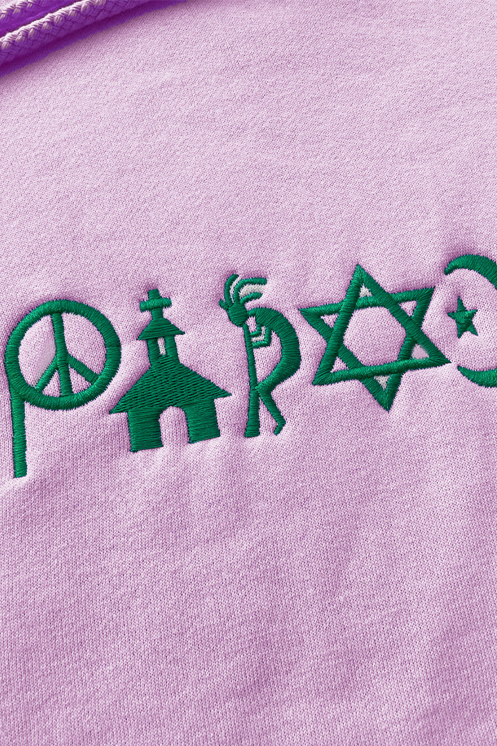 COEXIST EMBROIDERED HOOD