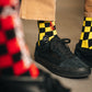SOCKS/CHECK/BLACK+YELLOW