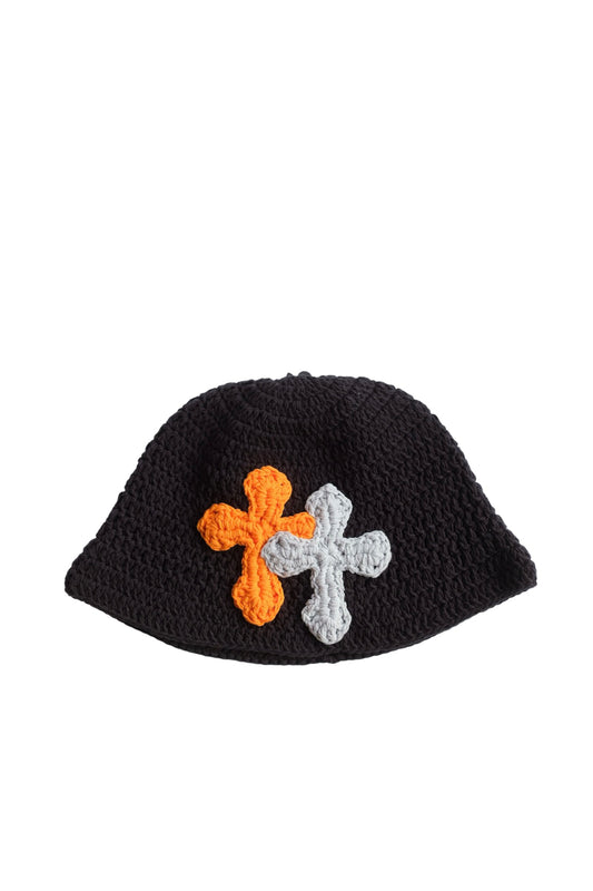 3D cross knit hat