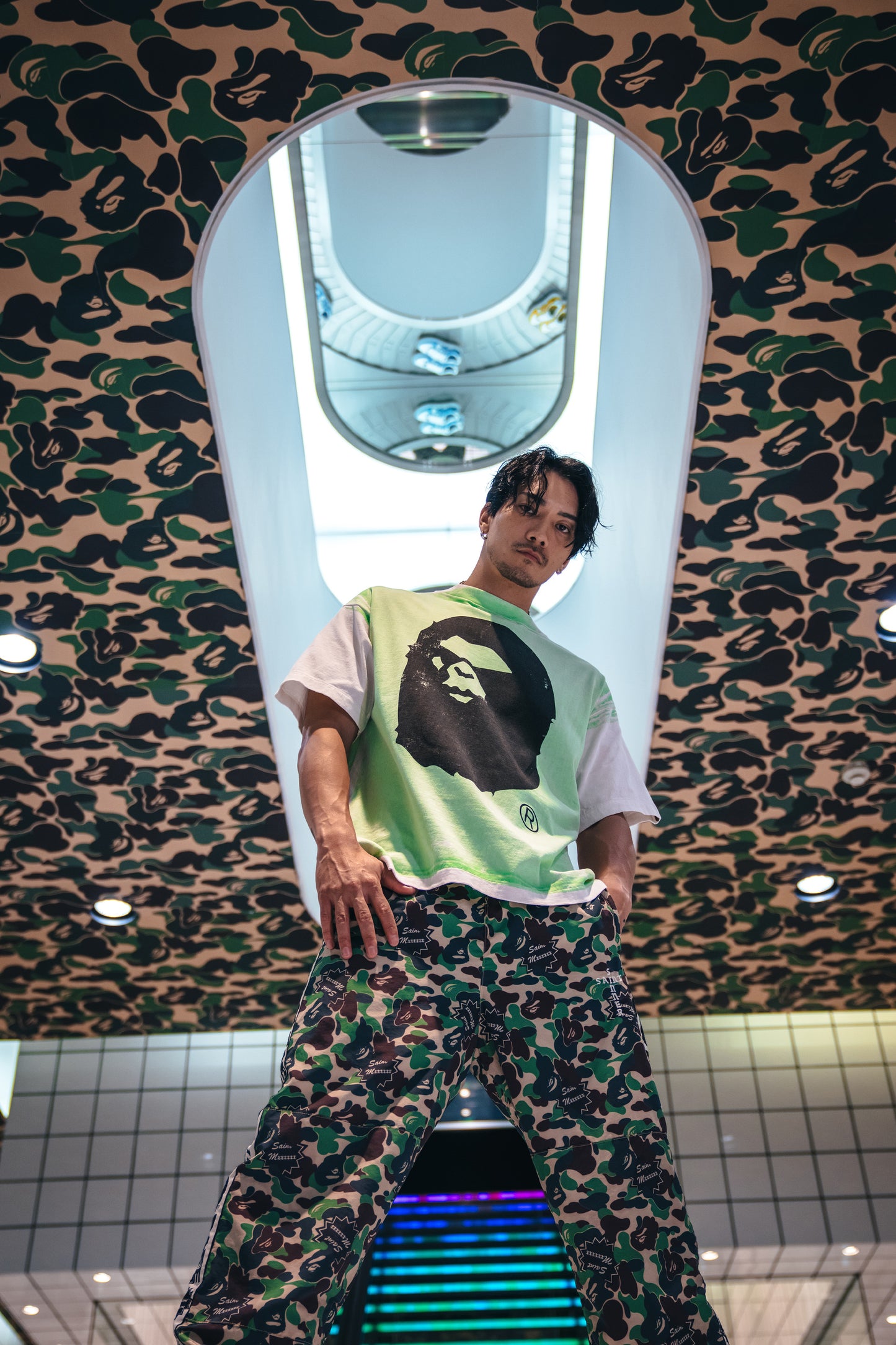 BAPE_SS TEE/ HANDPRINT
