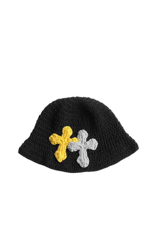 3D cross knit hat