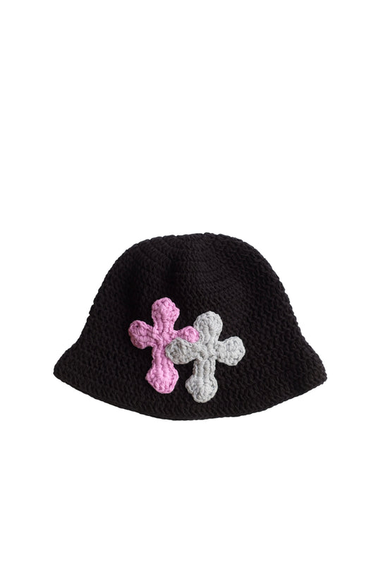 3D cross knit hat