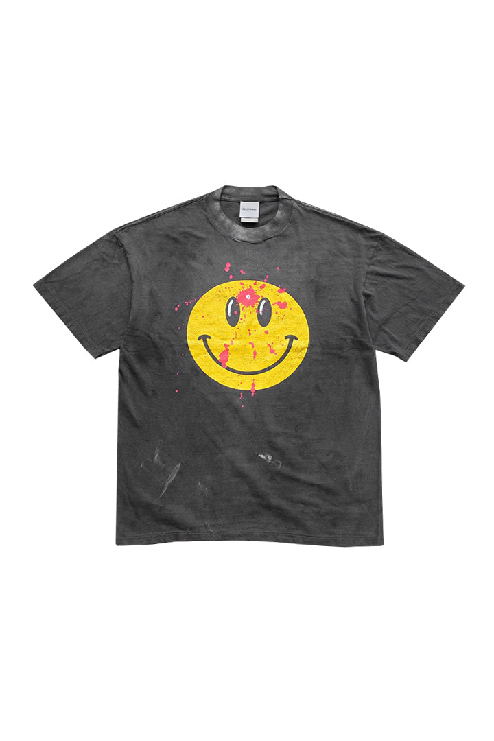 SS T-SHIRT SMILE/BLK