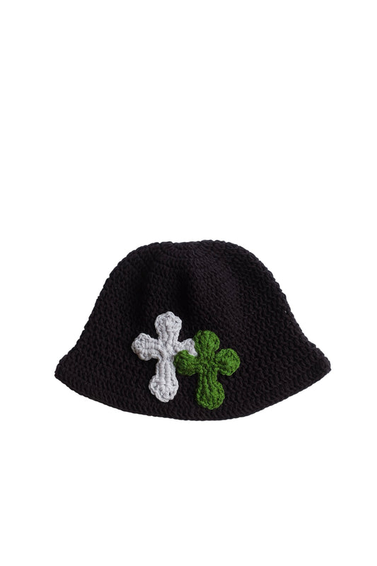 3D cross knit hat