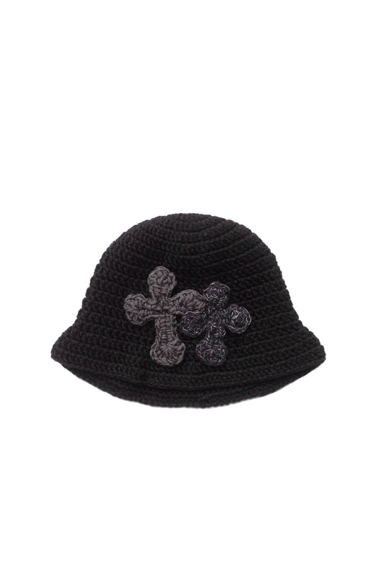 3D cross knit hat