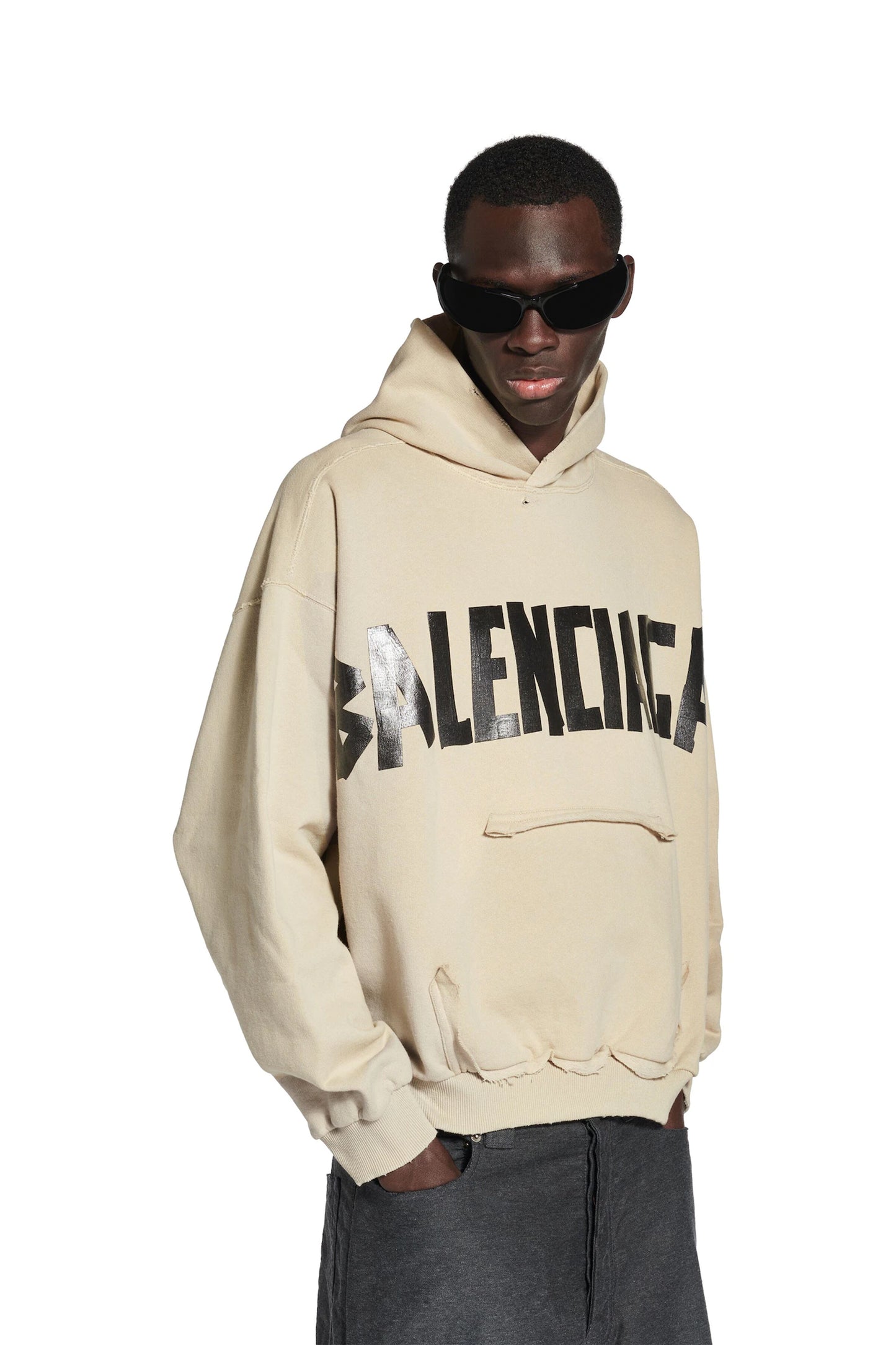 Ripped Pocket Hoodie