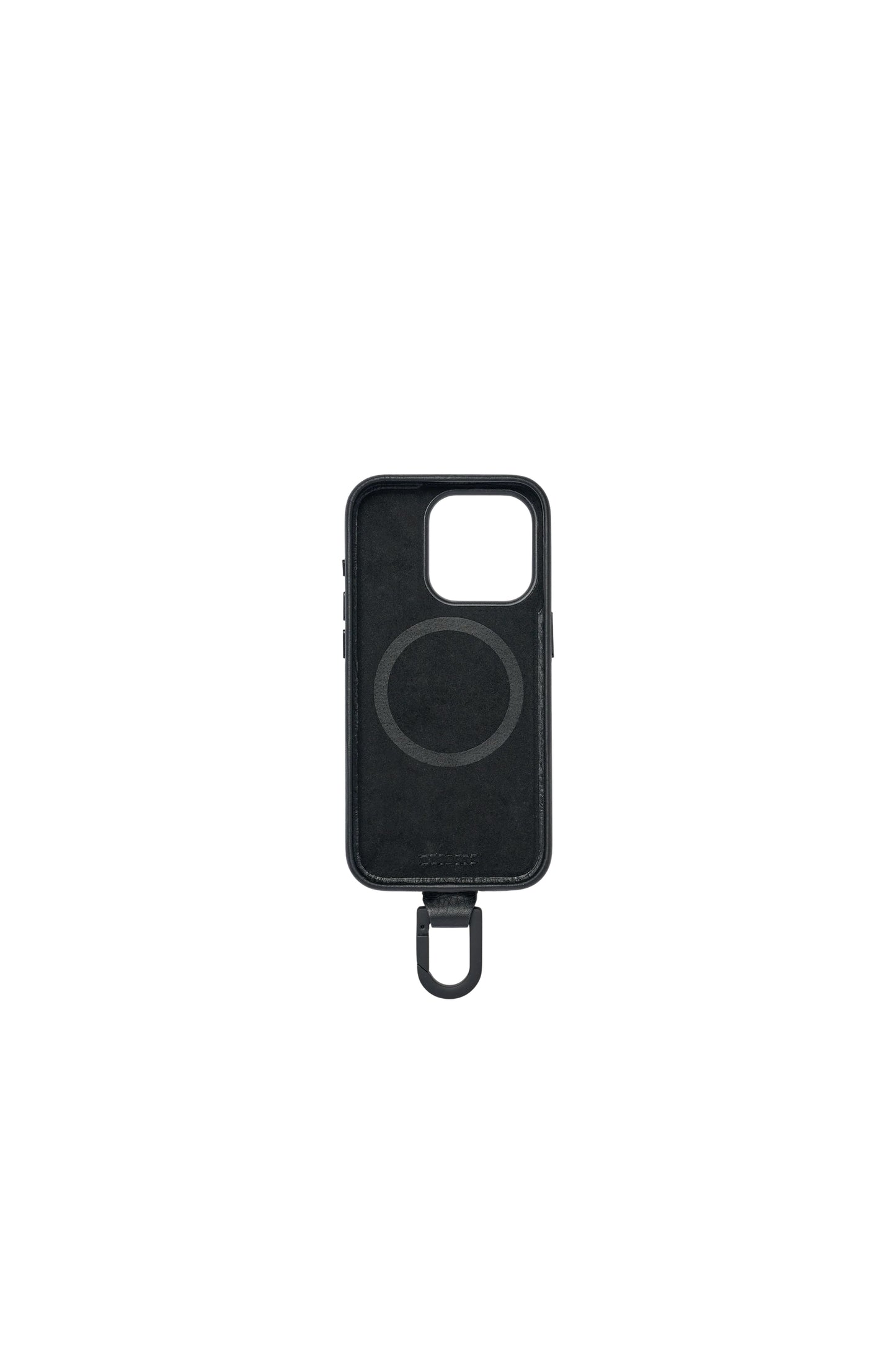 iPhone カラビナレザーケース【17. 16. 15】/ Black