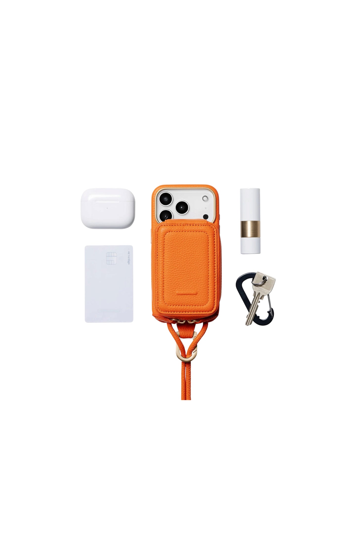 iPhoneアクセサリー-ストラップ付レザーマイクロバッグ