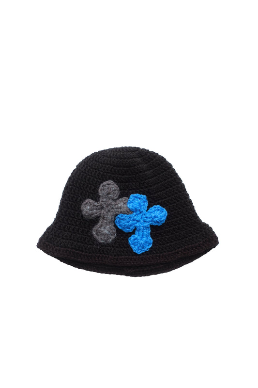 3D cross knit hat