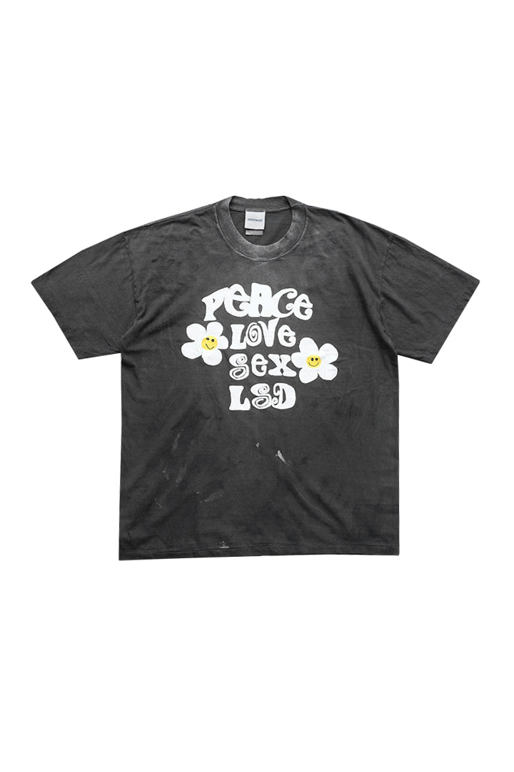 SS T-SHIRT PEACE/ BLK