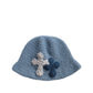 3D cross knit hat