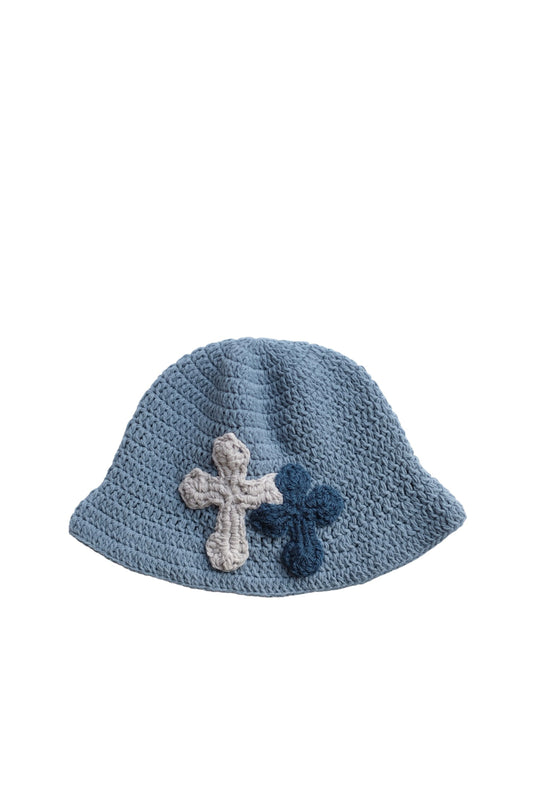 3D cross knit hat