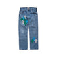 3D cross knit Denim