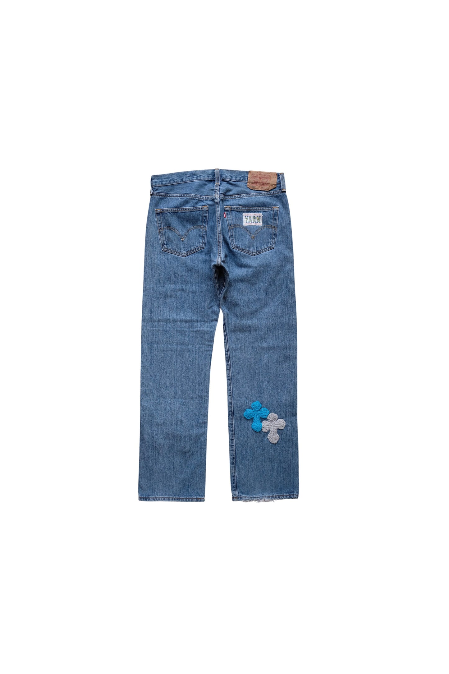 3D cross knit Denim