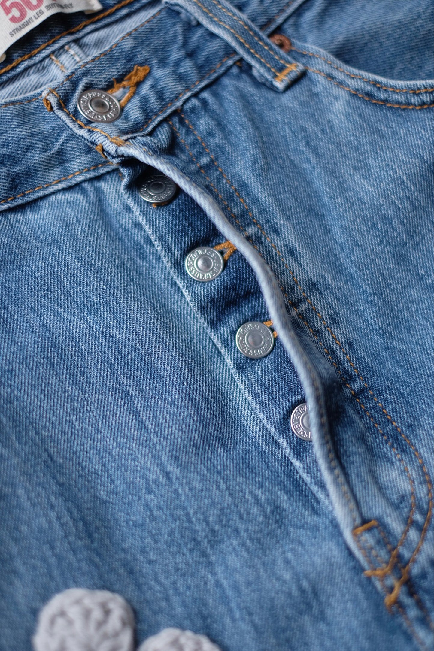 3D cross knit Denim