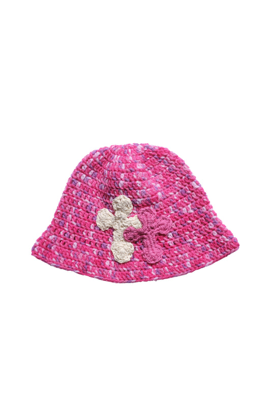 3D cross knit hat