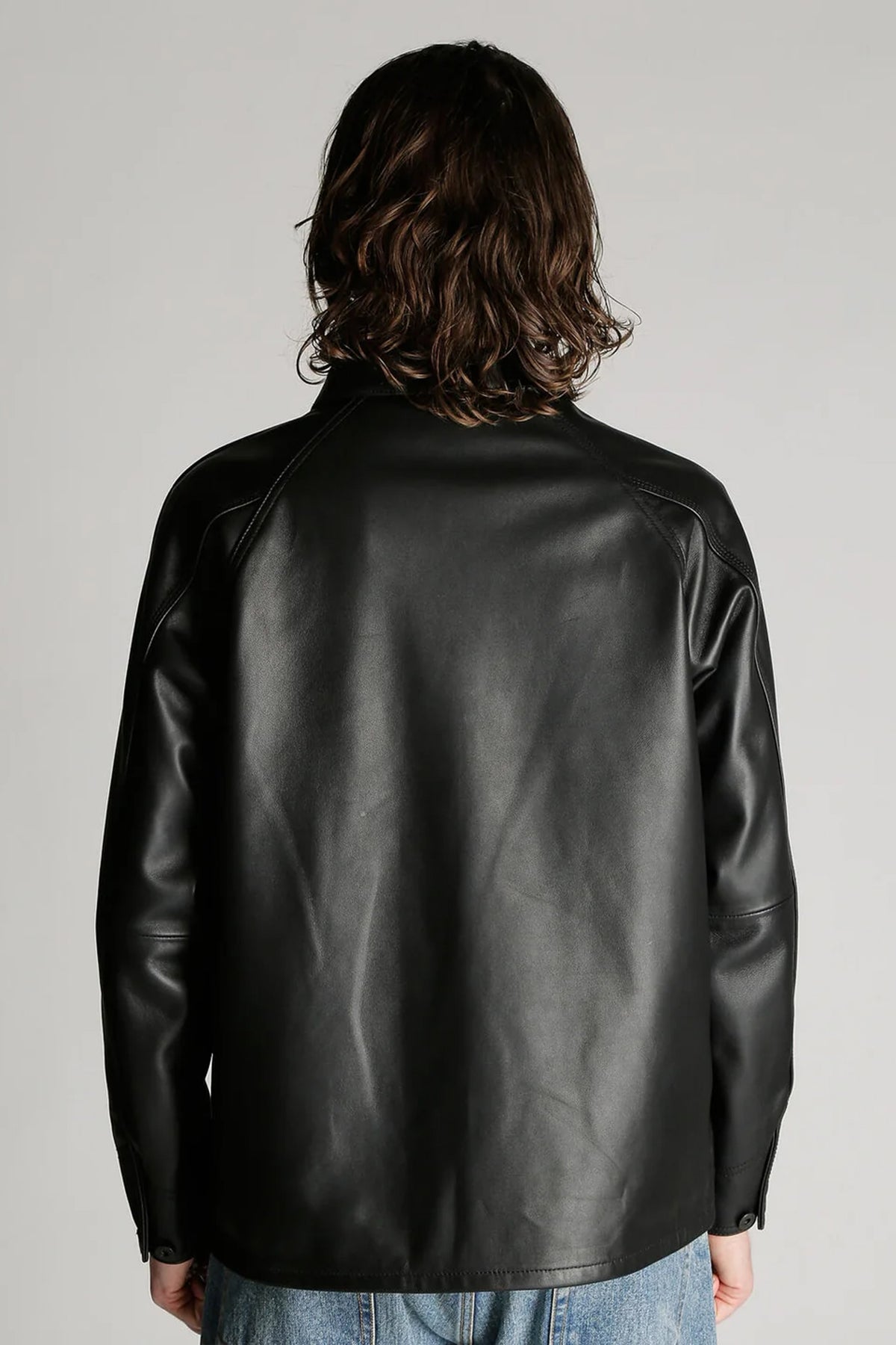 LAMB LEATHER COVERALL JACKET
