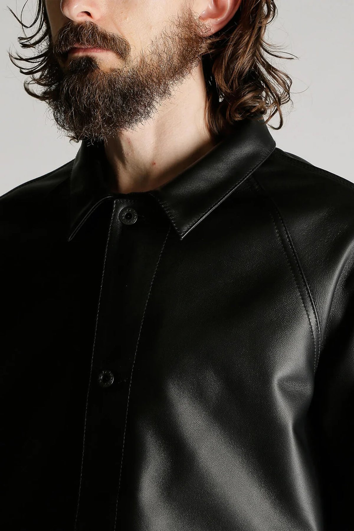 LAMB LEATHER COVERALL JACKET